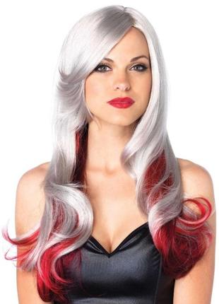 Leg avenue allure multi color wig grey/red 18+