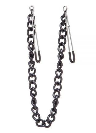 Затискачі на соски nipple play пинцет chain heavy metall black