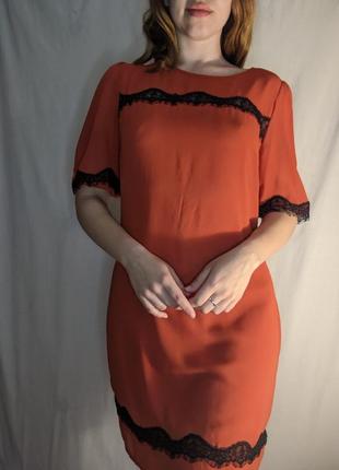 Lipsy базова класична елегантна сукня мереживо7 фото