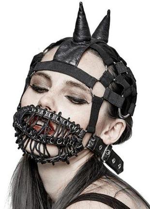 Маска-шлем с намордником  в стиле стимпанк neutral strapped mask 18+