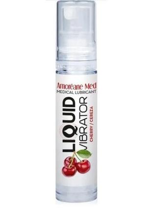 Стимулювальний лубрикант від amoreane med: liquid vibrator — cherry ( рідкий вібратор), 10 ml