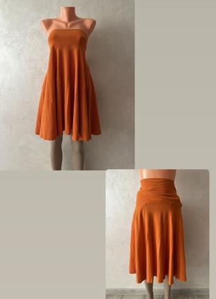 Сукня спідниця помаранчева/сукня помаранчева1 фото