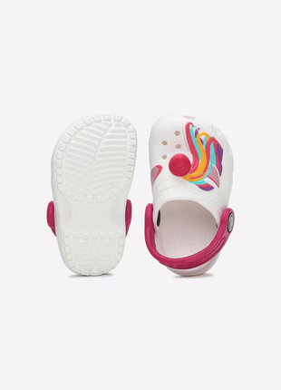 Крокс класік дитячі білі единоріг crocs kids classic i am unicorn white10 фото