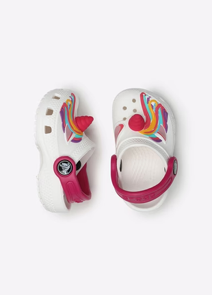 Крокс класік дитячі білі единоріг crocs kids classic i am unicorn white7 фото