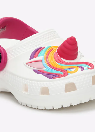 Крокс класік дитячі білі единоріг crocs kids classic i am unicorn white9 фото