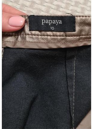 Кожаная юбка с карманами papaya7 фото