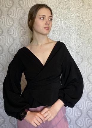 Блуза черная от бренда boohoo4 фото