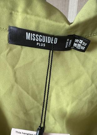 Новое! атласное платье со сборкой missguided7 фото