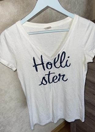 Футболка белая hollister