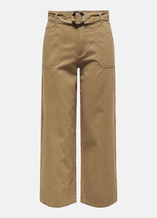 Коричневі штани, коричневі брюки, котонова штани від бренду only5 фото