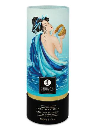 Пінка сіль для ванни shunga dead sea salt oriental crystals — ocean temptations (500 г), сіль ме  18+