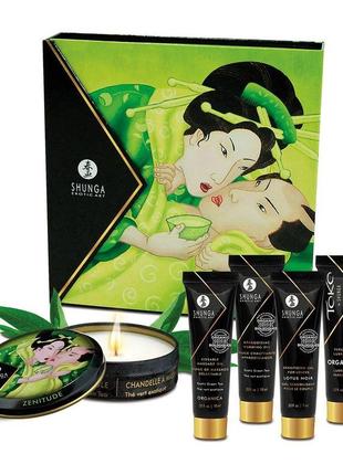 Подарунковий набір shunga geishas secrets organica – exotic green tea: для шикарної ночі вдвох  18+