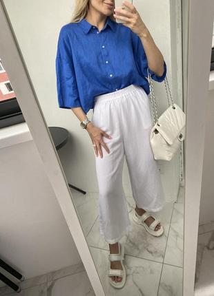 Преміум'якість лляна сорочка оверсайз h&m блуза з льону льону