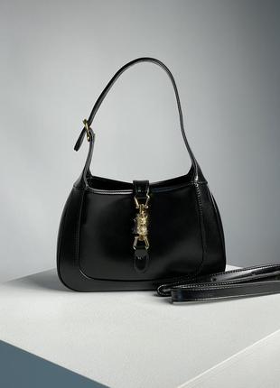 Сумка gucci jackie 1961 medium hobo bag in black leather2 фото