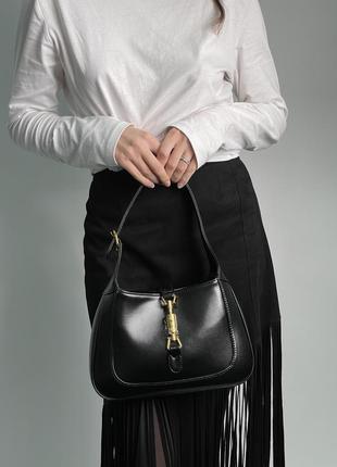 Сумка gucci jackie 1961 medium hobo bag in black leather10 фото