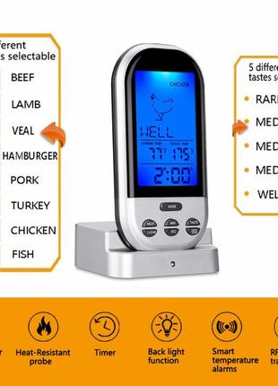 Цифровой термометр для мяса №00129 фото