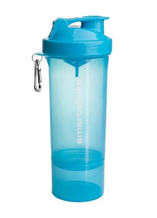 Шейкер спортивний smartshake slim neon blue (500 ml, blue), smartshake 18+