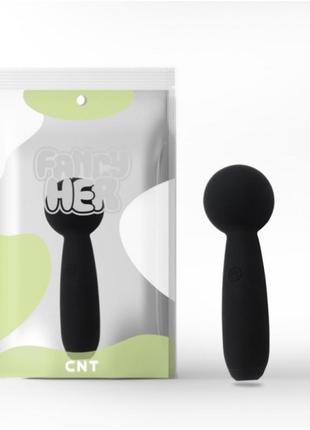 Силіконовий вібростимулятор для жінок pleasure wand black 18+