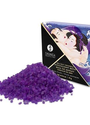 Соль для ванны shunga moonlight bath - exotic fruits (75 гр), соль мертвого моря, аромамасла 18+2 фото