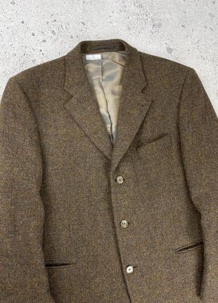 Harris tweed wool blazer men’s мужской поджпу блейзер оригинал3 фото