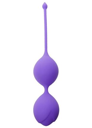 Вагінальні кульки - silicone kegel balls purple, 36 мм, 90 г 18+