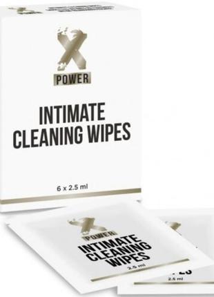 Серветки для інтимної гігієни xpower intimate cleaning wipes, 6 серветок 18+