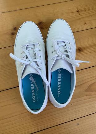 Базовые белые кеды converse3 фото