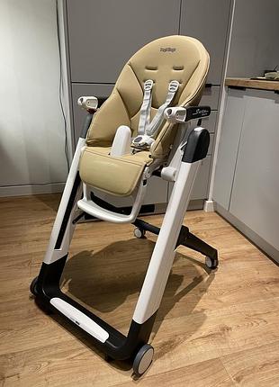 Детский стул для кормления peg-perego siesta follow me noce, бежевый