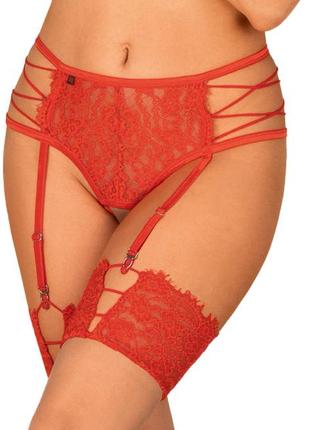 Пояс для панчох obsessive rediosa l/xl 18+