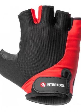 Перчатки без пальцев intertool sp-0144