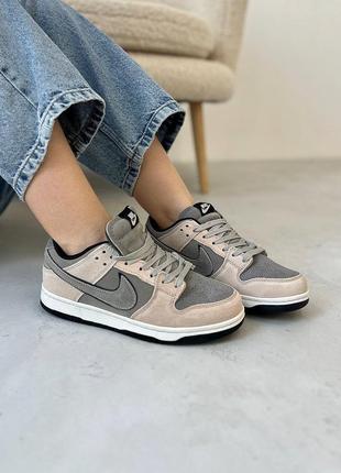 Класні жіночі та чоловічі кросівки nike sb dunk low otomo katsuhiro retro grey сіро-бежеві