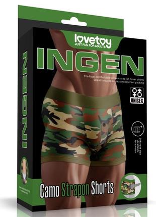 Шорты камуфляжные для страпона camo strapon shorts large китти
