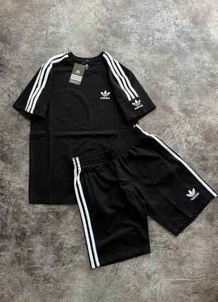 Комплект adidas футболка + шорты комплект спортивный двойка мужской