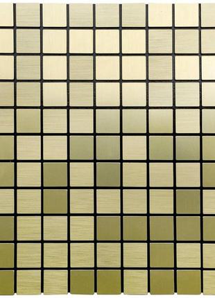 Самоклеюча алюмінієва плитка зелене золото мозаїка 300х300х3мм sw-00001168 (d)