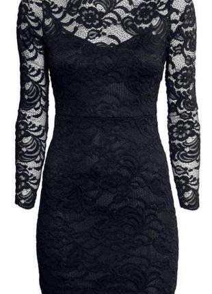 Шикарное кружевное платье h&m этикетка