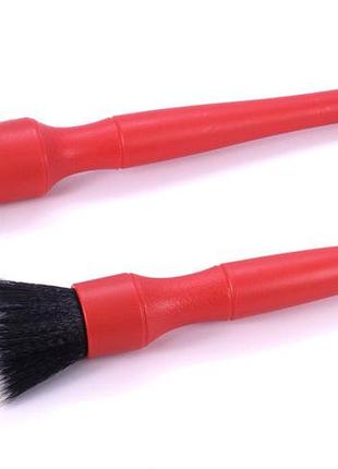 Набор ультрамягких кистей для детализации авто ultra-soft detailing brush set detailfactory-2 шт зеленые
