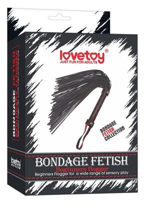 Плеть с рукояткой черно-красная bondage fetish beginners flogger  китти