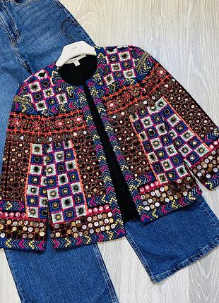 Вышитый пиджак zara