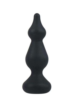 Анальная пробка adrien lastic amuse mini black (s) с двумя переходами, макс. диаметр 3см  китти