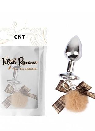 Анальна пробка з бантиком fluffy bow swing plug  кітті