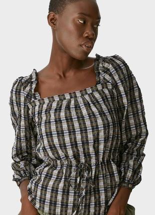 Новая женская блузка в клетку c&amp;a premium10 фото