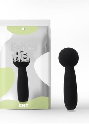 Силиконовый вибростимулятор для женщин pleasure wand black китти