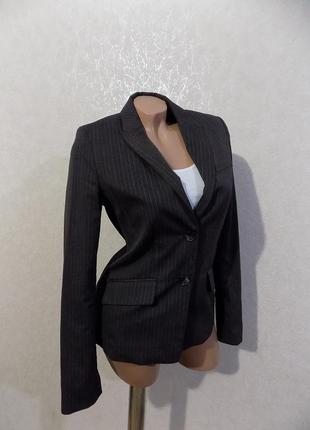 Пиджак серый в полоску фирменный h&m размер 44