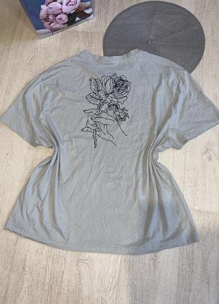 Стильная трикотажная футболка с принтом на спине asos футболка мужская2 фото