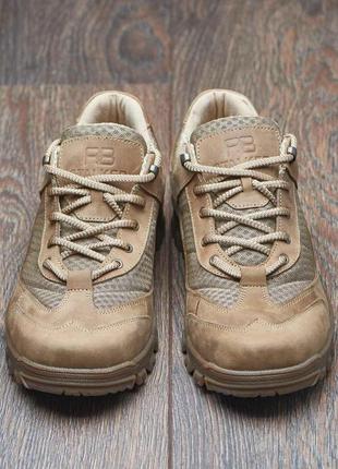 Тактичні літні кросівки койот з натуральної шкіри та сітки, тактичне взуття4 фото