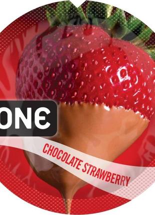 Презерватив one flavorwaves chocolate strawberry шоколда с клубникой китти