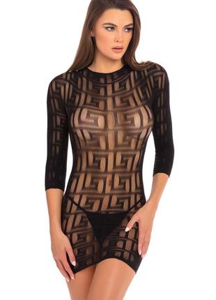 Платье exotic geometry mini dress black, s/m  китти1 фото