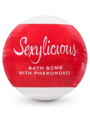 Бомбочка для ванни з феромонами obsessive bath bomb with pheromones sexy, білий кітті