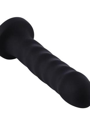 Силіконовий фалоімітатор для секс-машин hismith 7.1″ anal dildo black, система kliclok кітті
