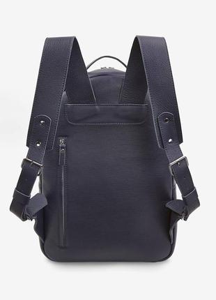 Рюкзак шкіряний жіночий синій saffiano groove l3 фото